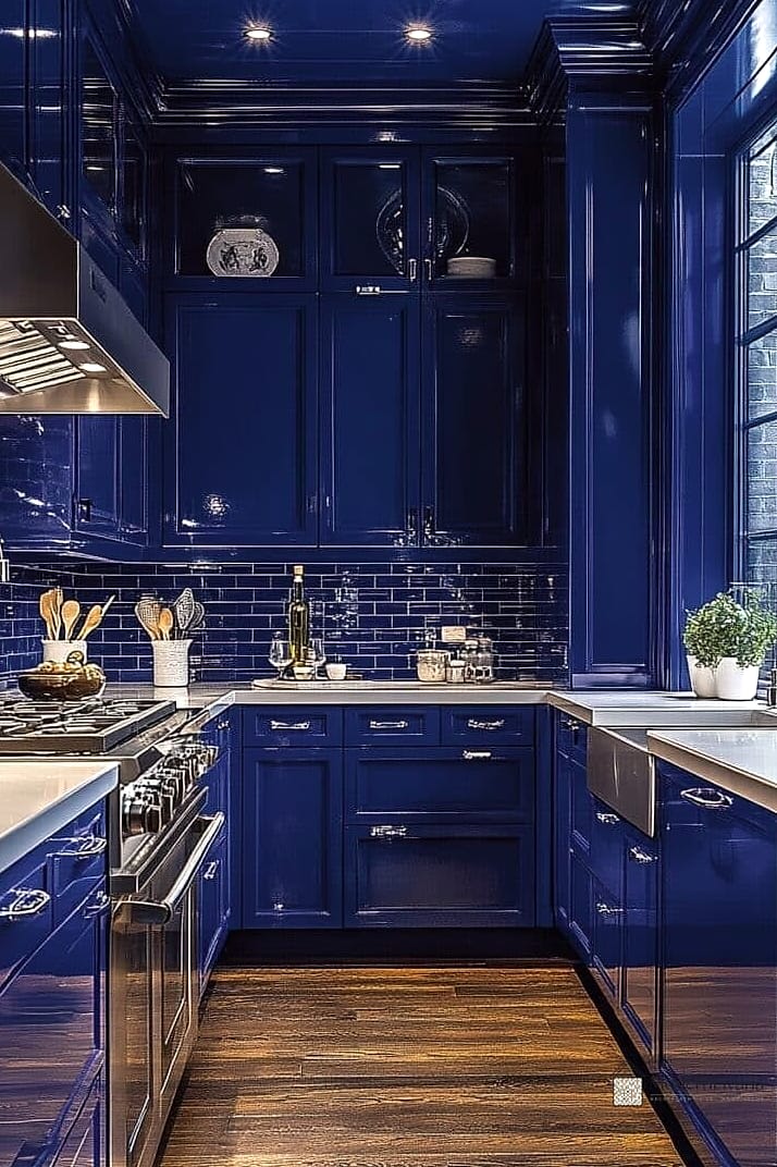 Bold Cobalt Blue for a Statement Kitchen
