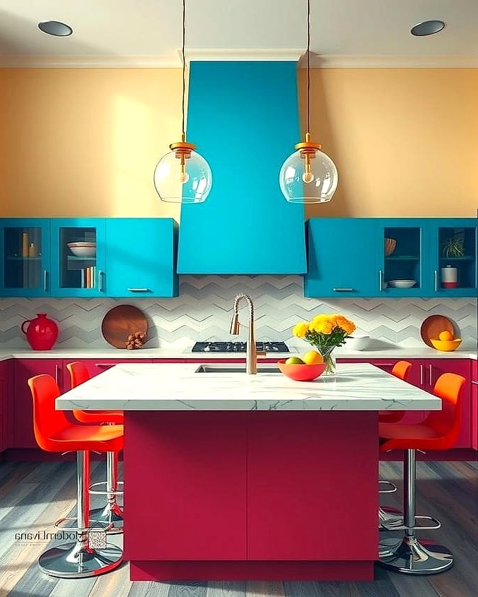 27 Kitchen Island Ideas for Every Home Style and Budget 20 Bold Colorful Island