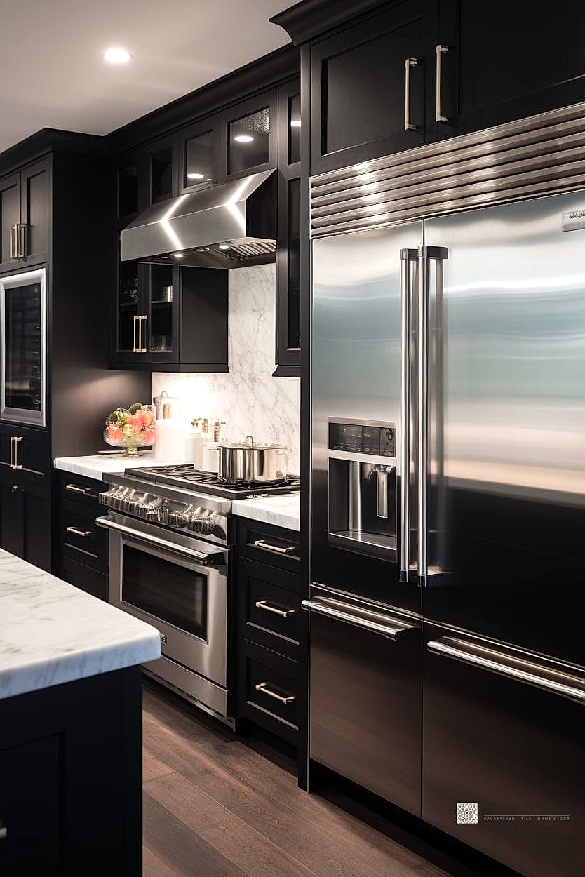 Go Bold With a Dark Backsplash