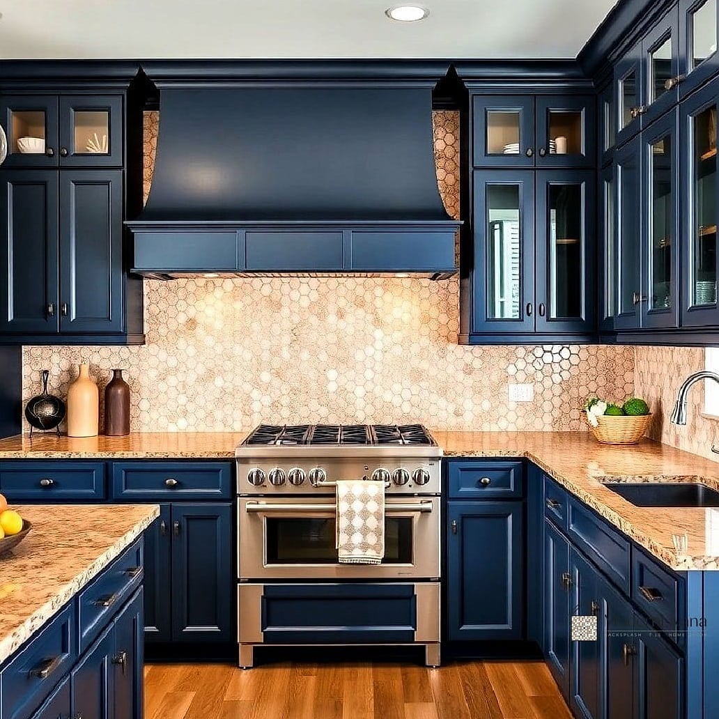 Bold Navy Blue Tile
