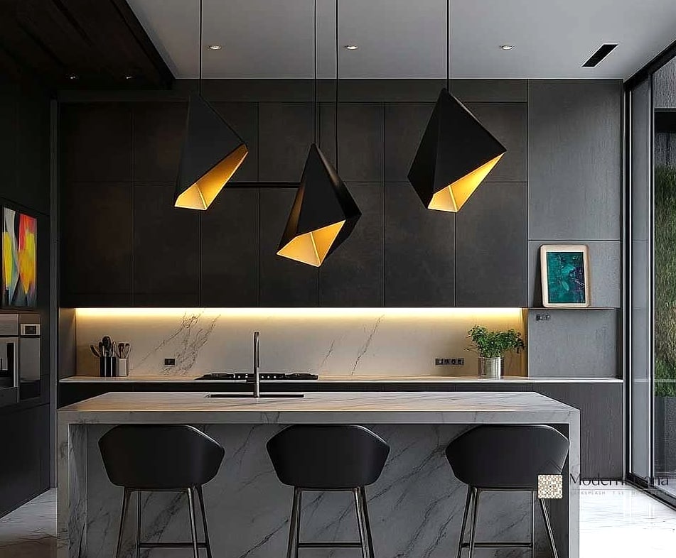 Bold Pendant Lighting Over Islands