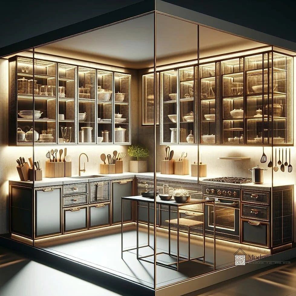 Brass Cabinet Pulls on White Cabinets