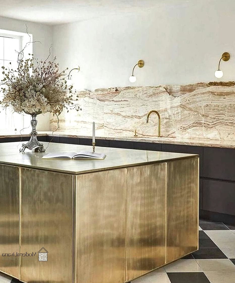 Brushed Brass Range Hood