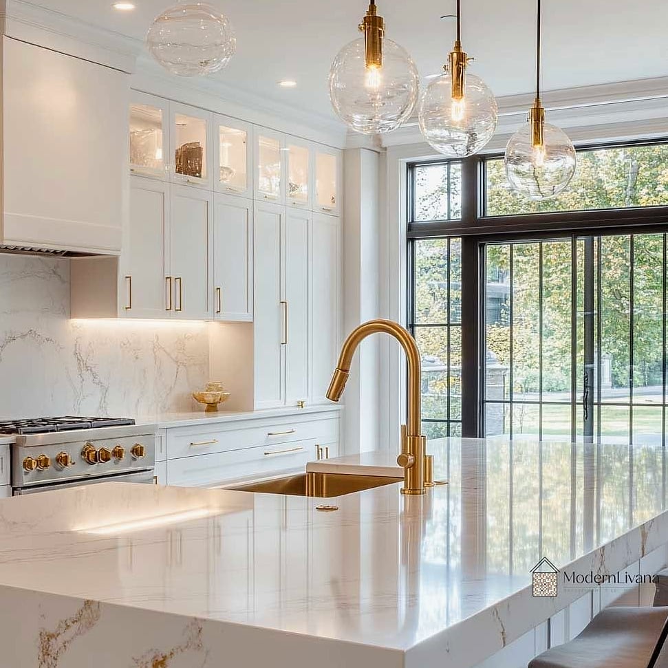 Brushed Brass Hardware Throughout
