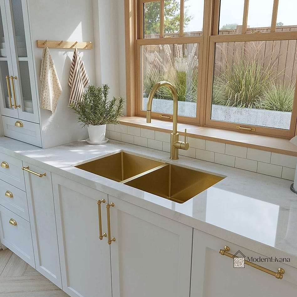 Brushed Brass Hardware and Fixtures