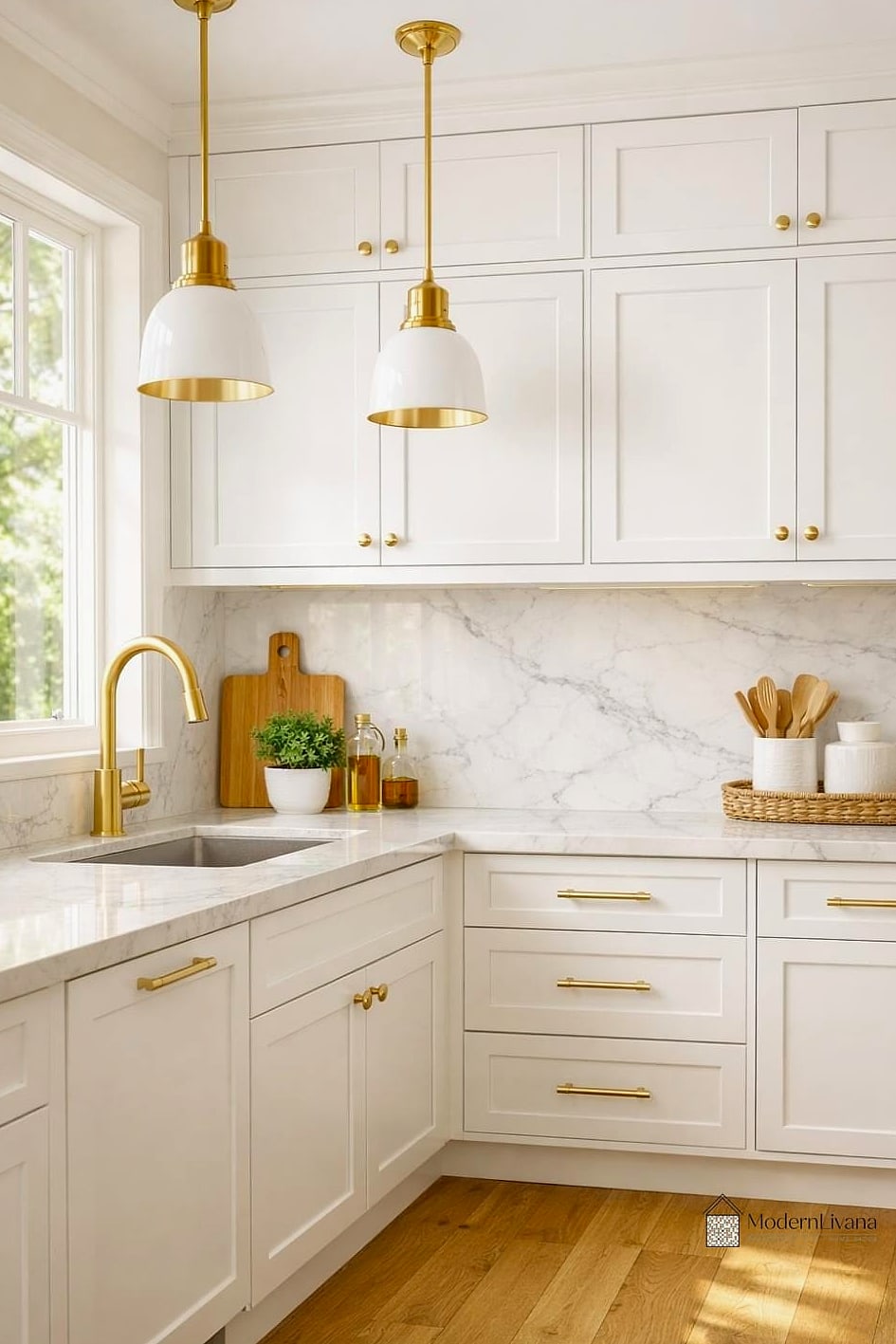 28 Hardware for White Cabinets Ideas That Will Change How You See Your Home 14 Brushed Gold for Subtle Luxury