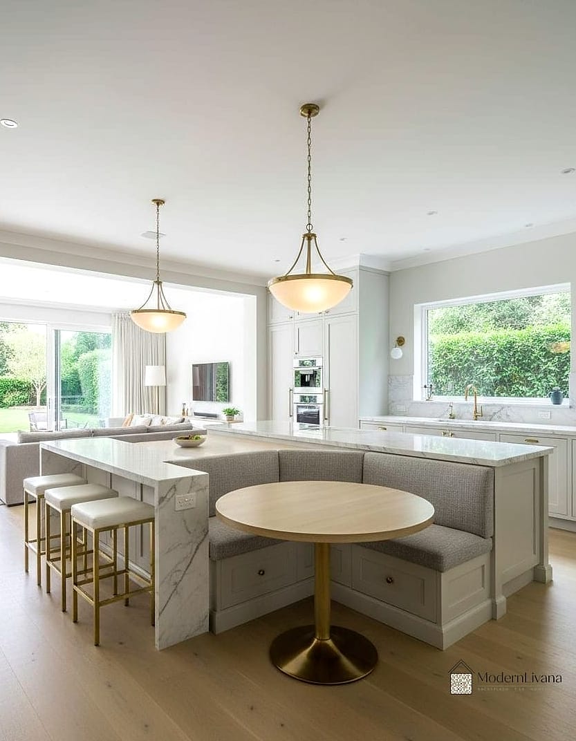 A Built-In Banquette With Hidden Storage