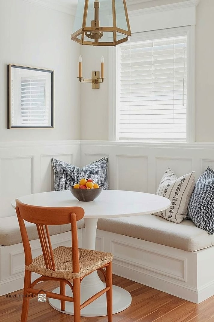 A Built-In Banquette Across from the Wall
