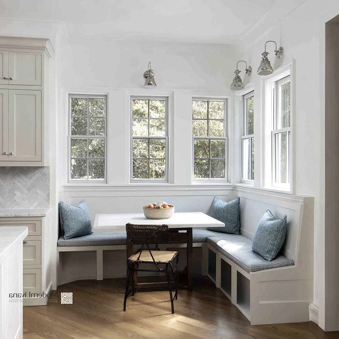 26 Small Breakfast Nook Ideas Cozy Small Ideas That Are Absolutely Worth It 2 Built-In Bench Seating Against a Window