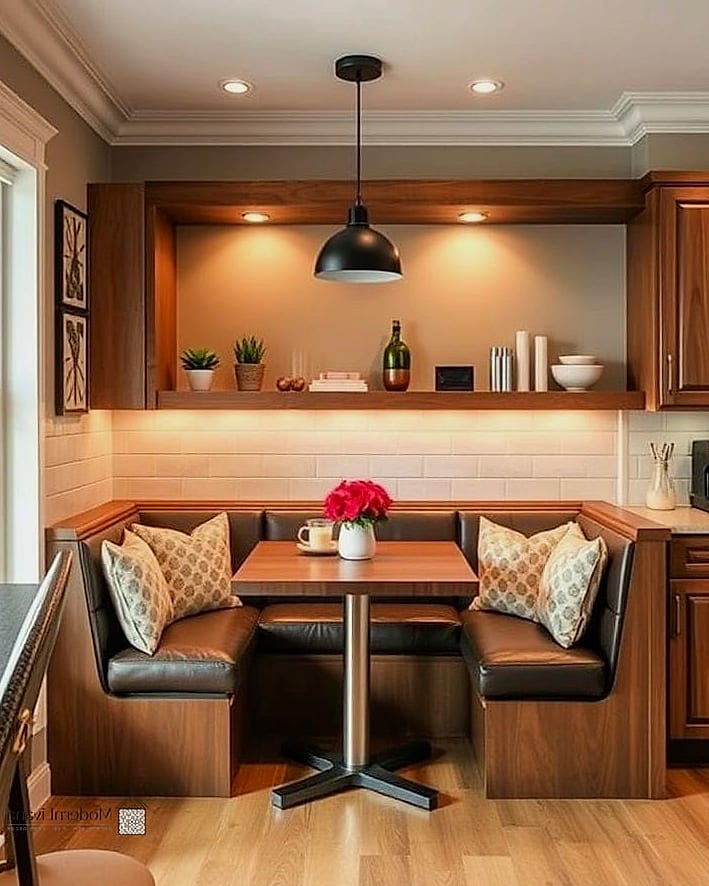 Built-In Booth Seating, Diner Style