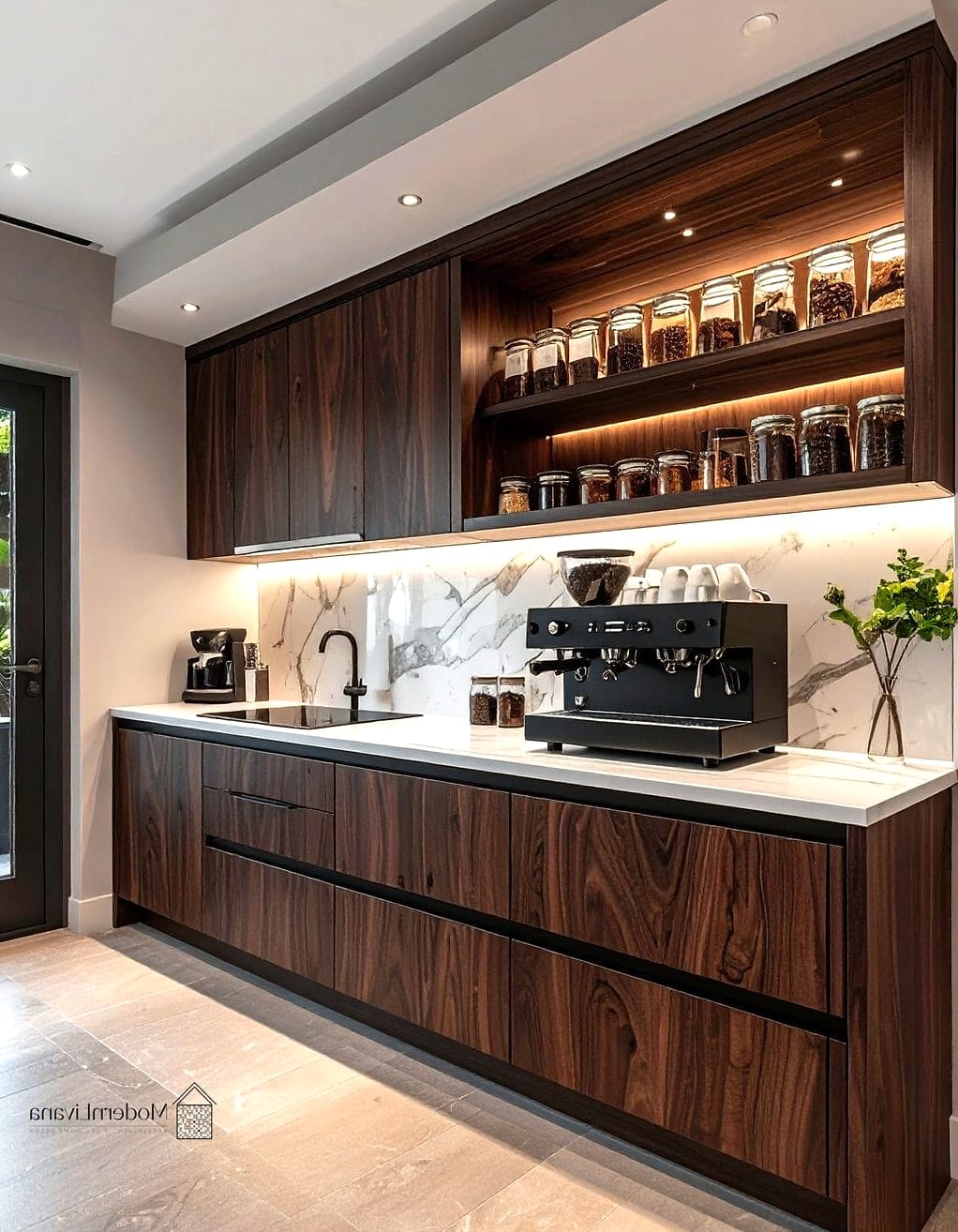 Built-In Coffee and Beverage Station