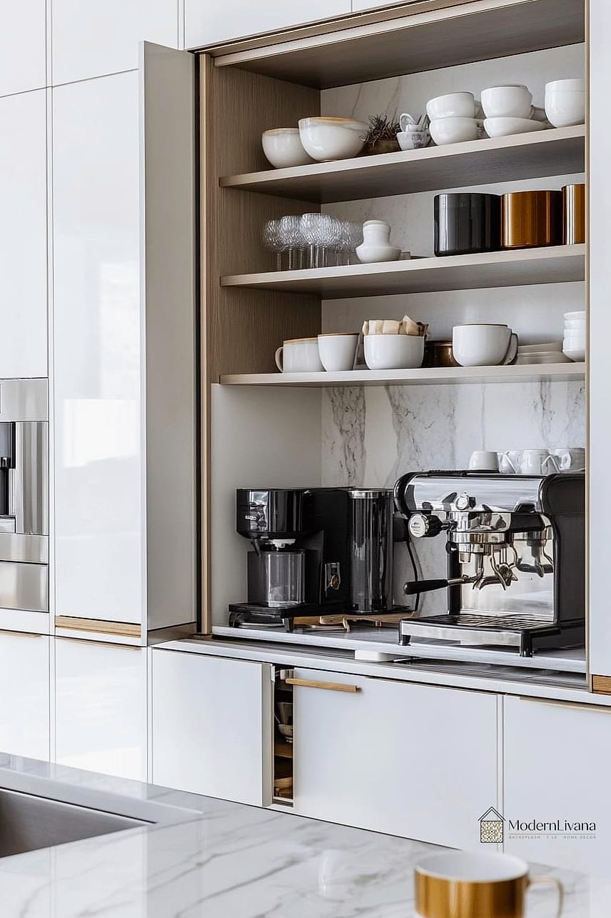 Built-In Coffee and Beverage Stations