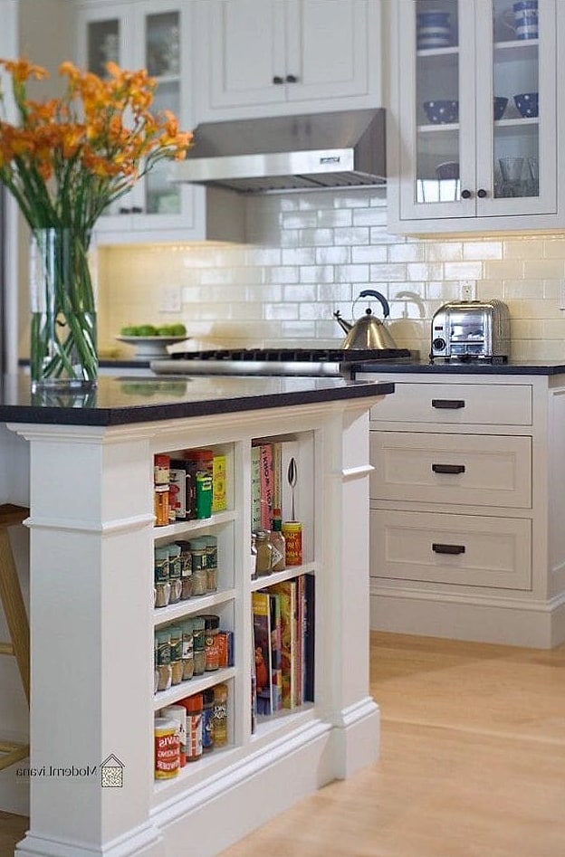 A Built-In Cookbook Shelf