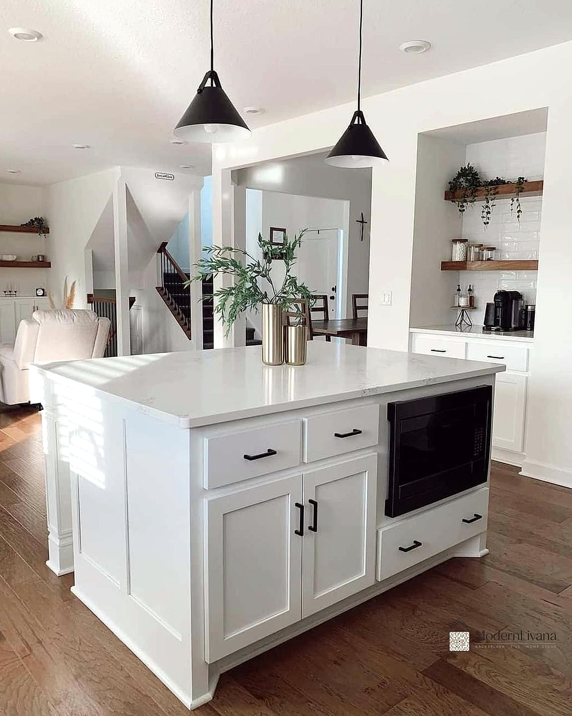 26 Kitchen Island Ideas You'll Want to Save Right Now 14 Built-In Microwave Drawer