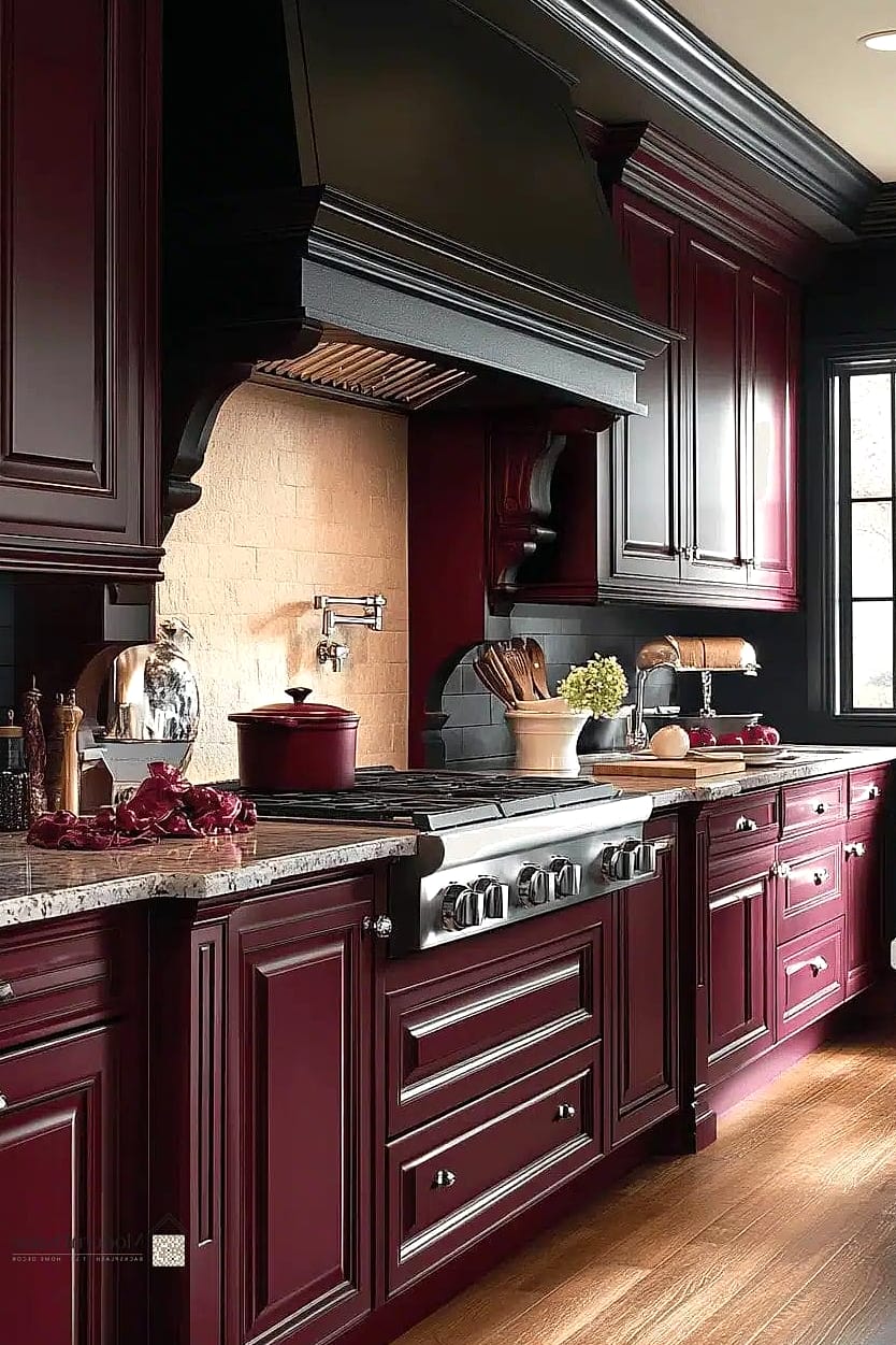 30 Cherry Kitchen Ideas That Are Stylish and Practical 18 Built-In Wine Rack or Beverage Station