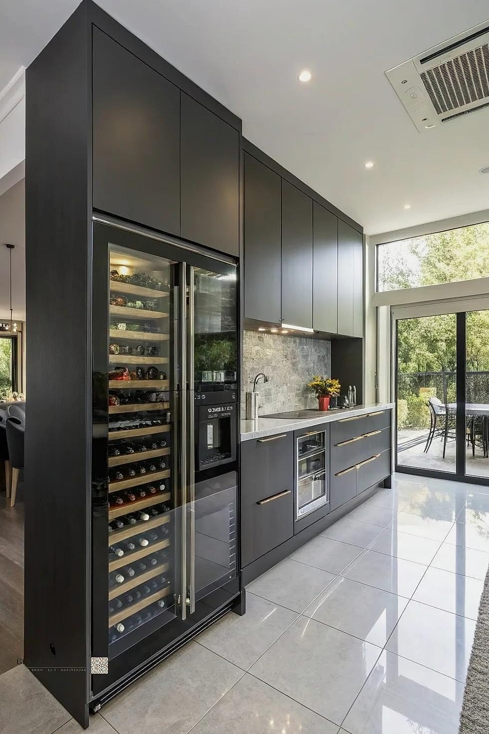 A Built-In Wine or Beverage Fridge