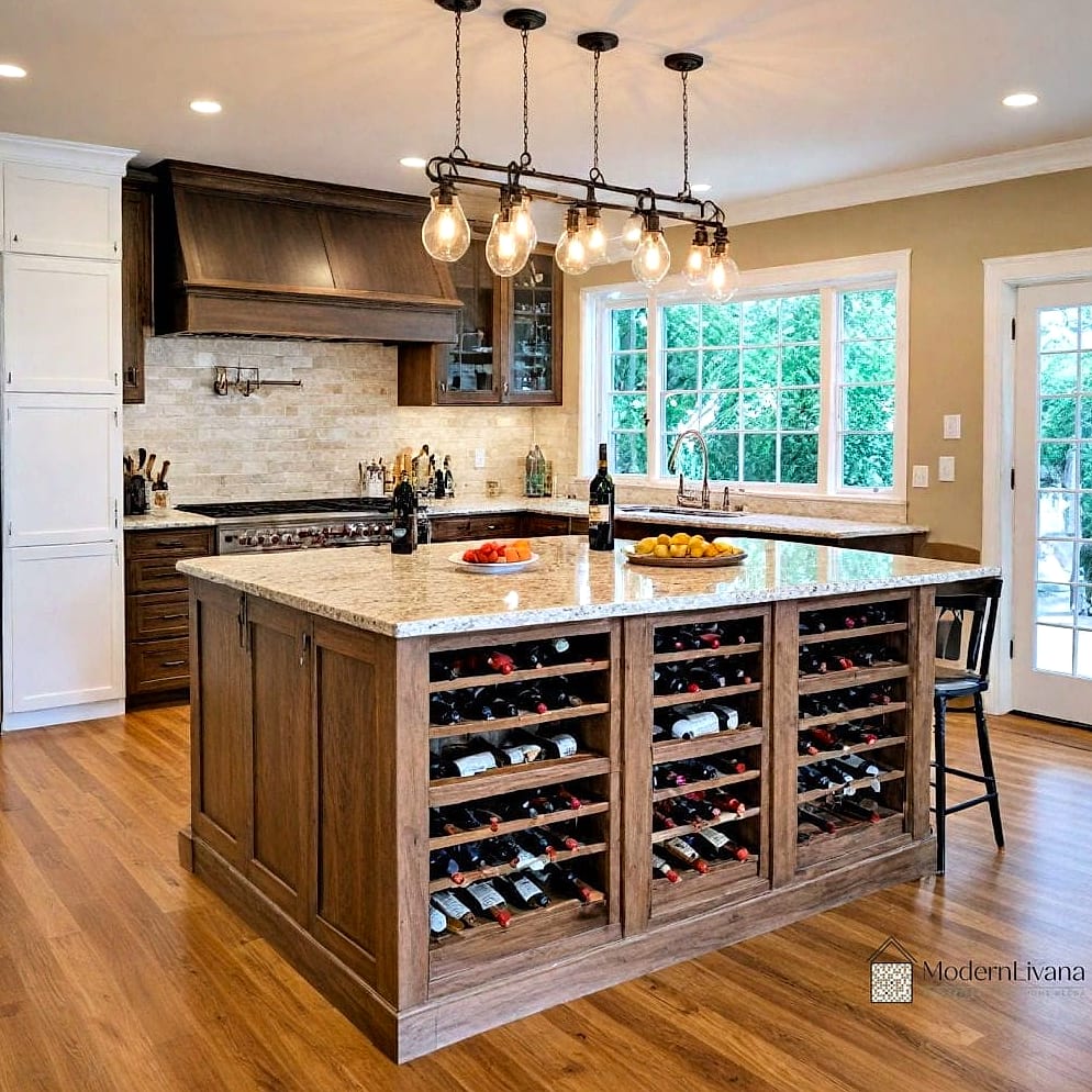 27 Kitchen Island Ideas That Designers Keep Coming Back To 7 Built-In Wine Storage