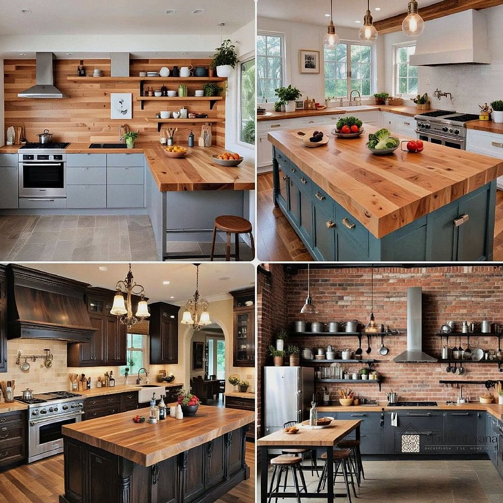 Butcher Block Countertop on One Leg