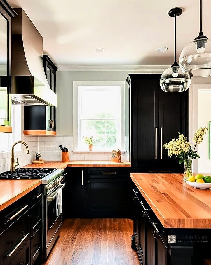 Butcher Block Countertops for Warmth