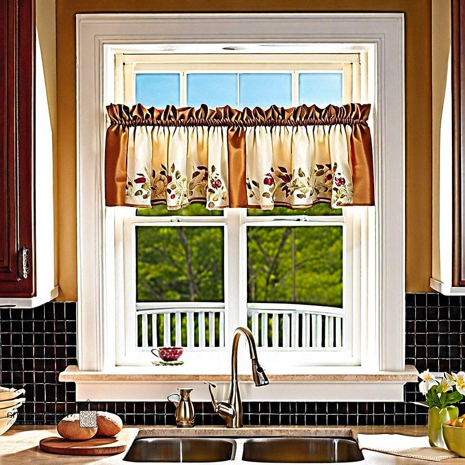 Café Curtains with a Scalloped Edge