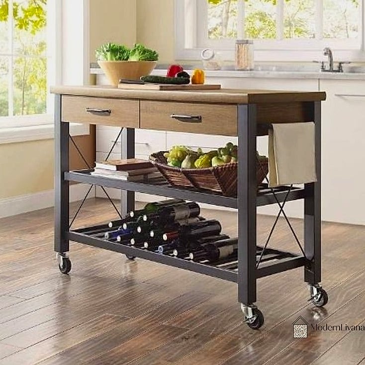 26 Industrial Style Kitchen Ideas From Homes We Absolutely Love 12 Cart-Style Kitchen Island