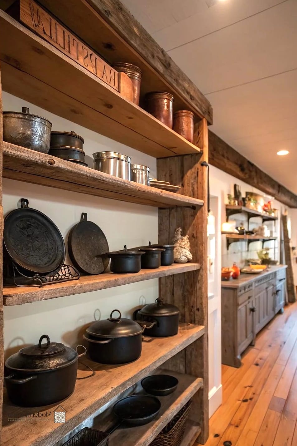 Cast Iron and Enamel Cookware Display