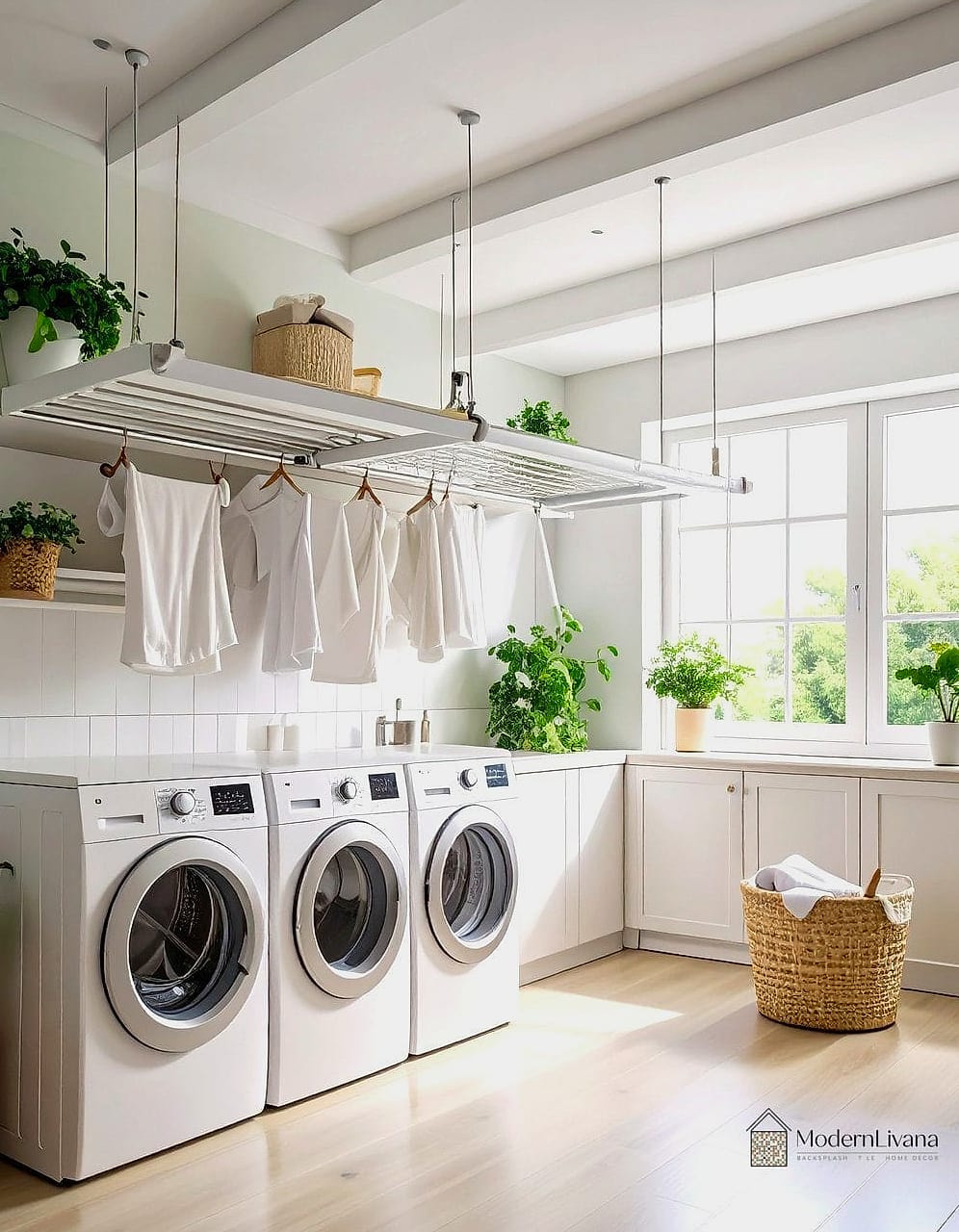 Ceiling-Mounted Drying Rack