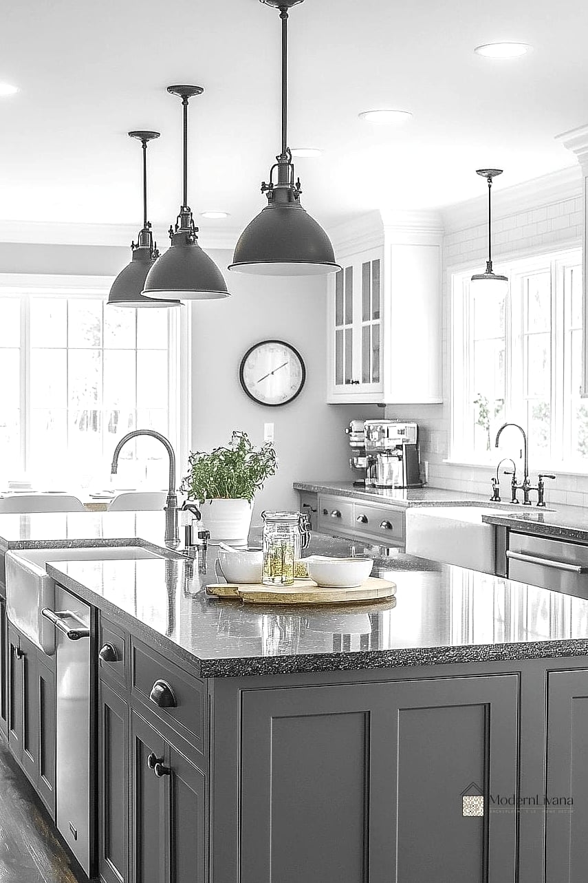 Charcoal Gray Kitchen Walls