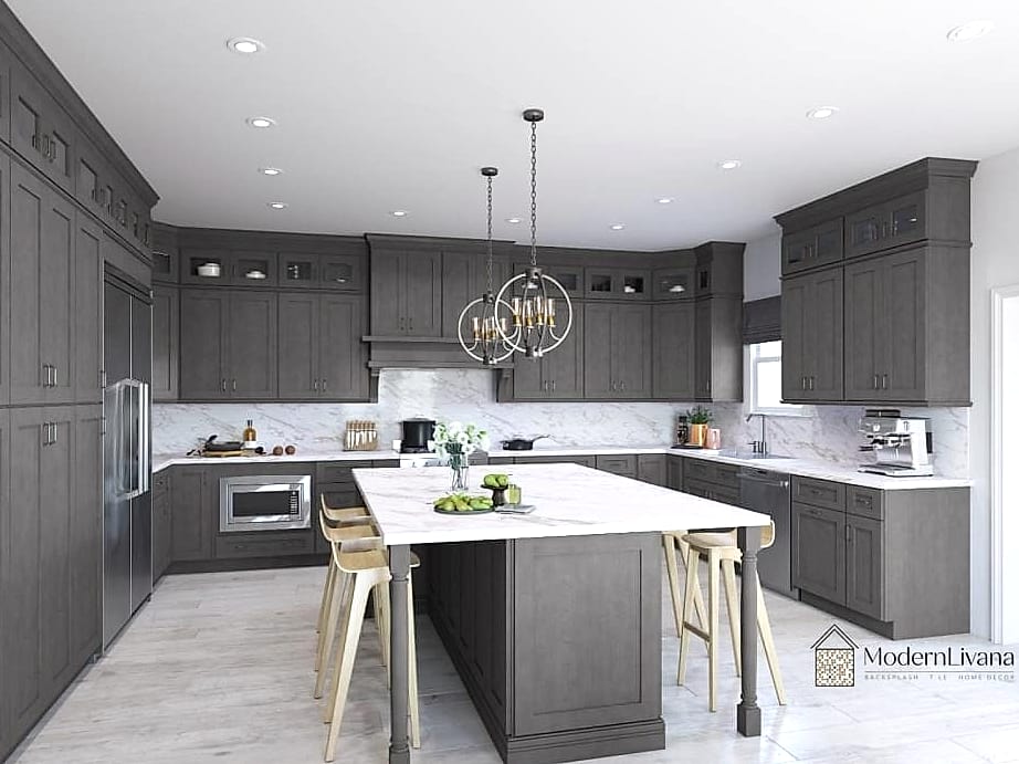 Charcoal Gray Shaker Cabinets