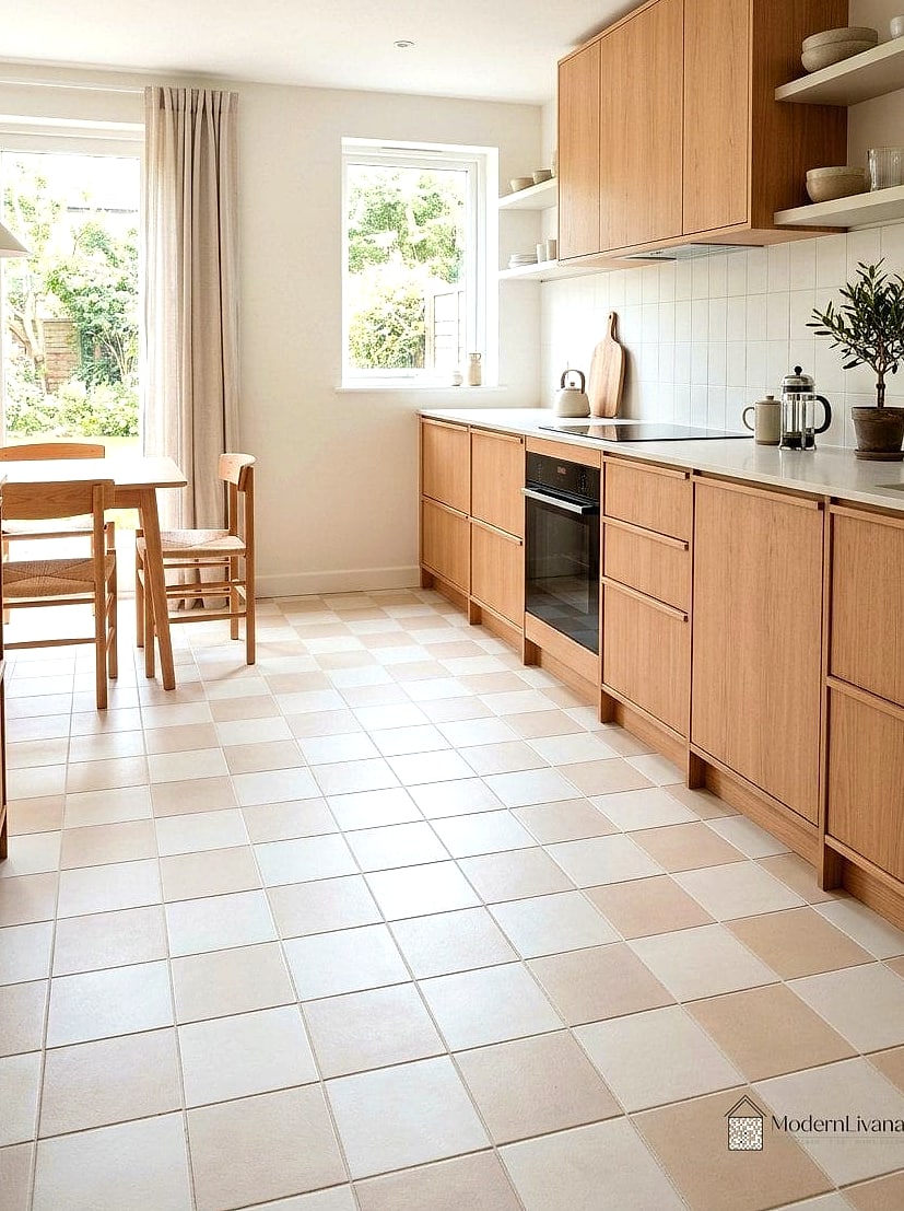 Checkerboard Tile in Muted Tones