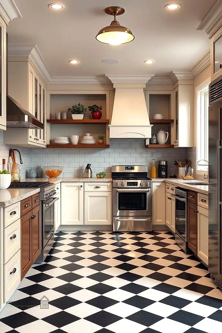 Checkered Tile Ceiling