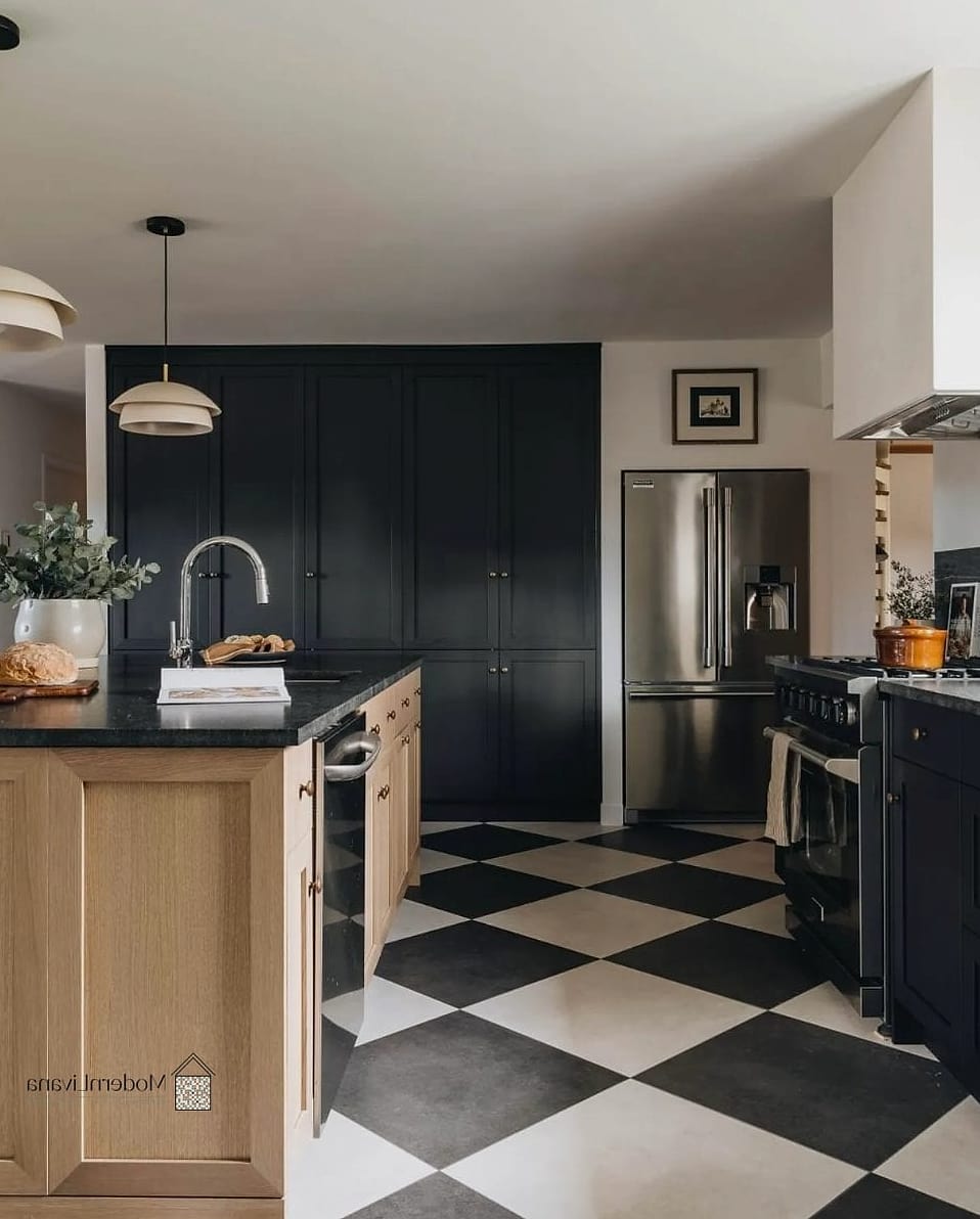 Checkered Tile with Colored Grout