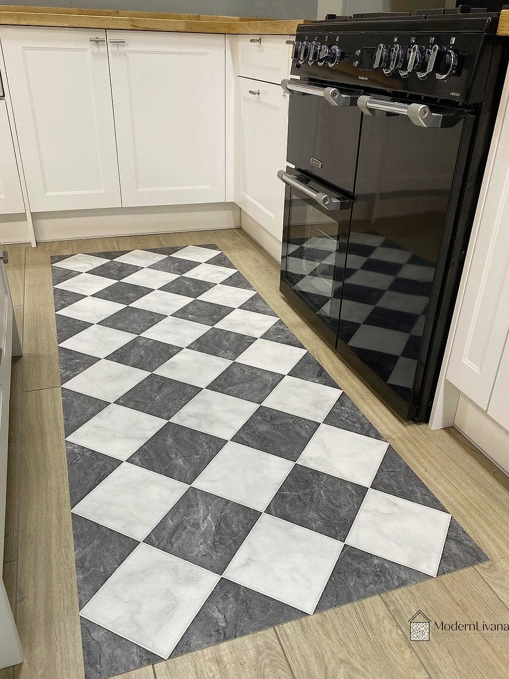 Checkered Vinyl Flooring for Renters