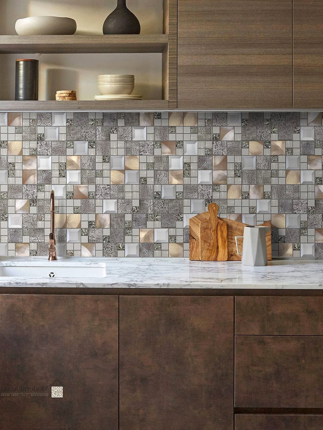 Classic Mosaic Tile in Neutral Tones