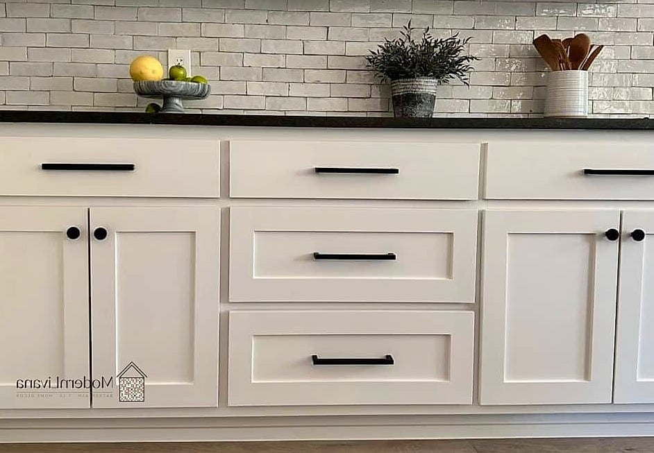 Classic White Shaker with Black Hardware
