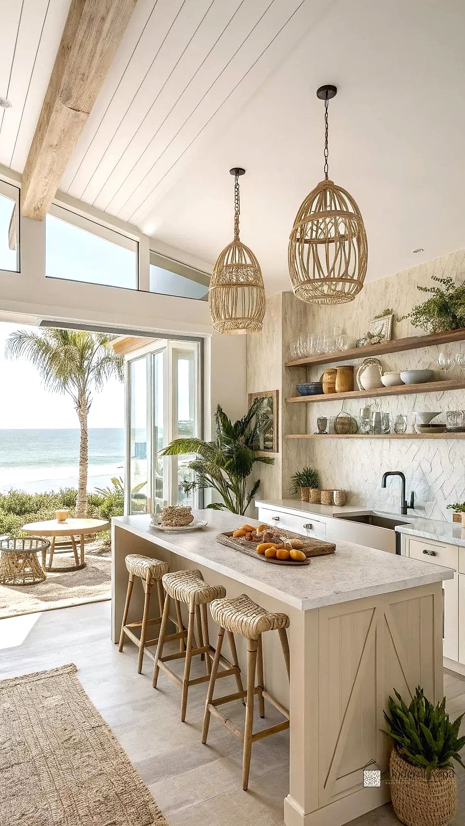 Coastal Grasscloth Wallpaper