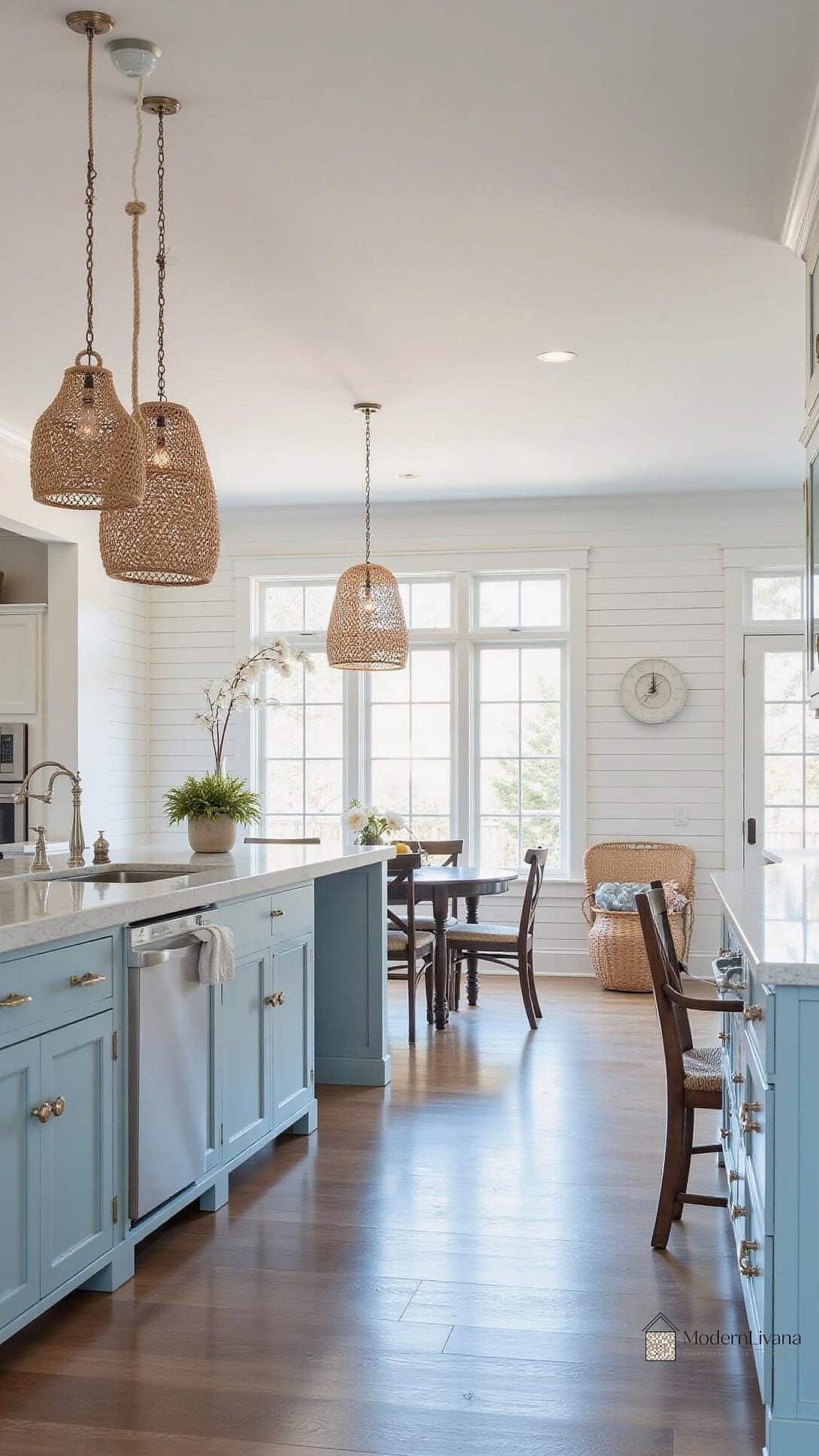 25 Shaker Kitchen Ideas for Every Home Style and Budget 19 Coastal Shaker Kitchen