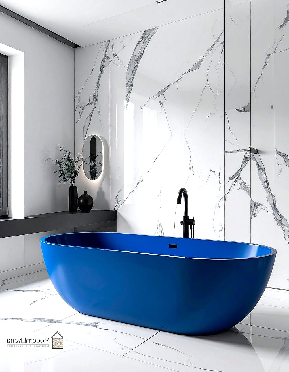 Cobalt Blue Freestanding Tub