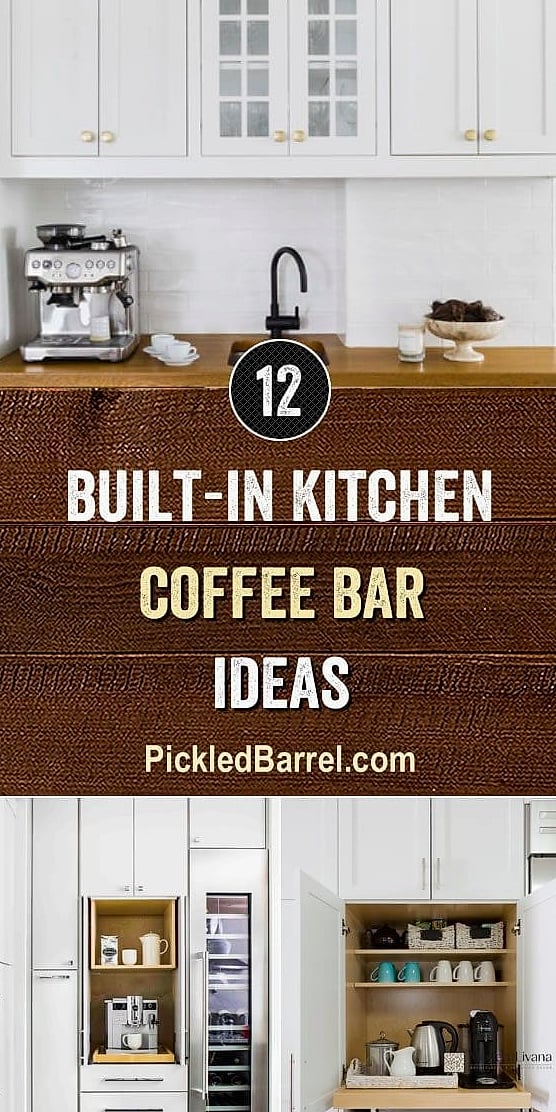 Coffee Bar with Built-In Drawer Organizers