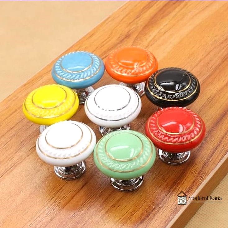 29 Colorful Kitchen Ideas That Look Expensive But Aren't 29 Colorful Ceramic Knobs and Pulls