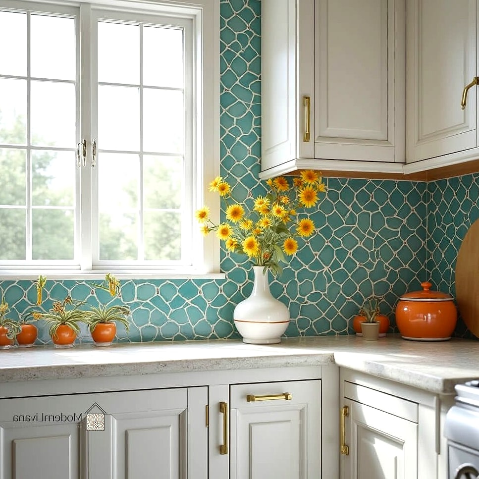 29 Colorful Kitchen Ideas That Look Expensive But Aren't 5 Colorful Grout Instead of Colorful Tile
