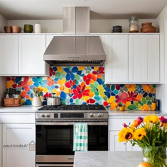 Colorful Mosaic Accent Wall