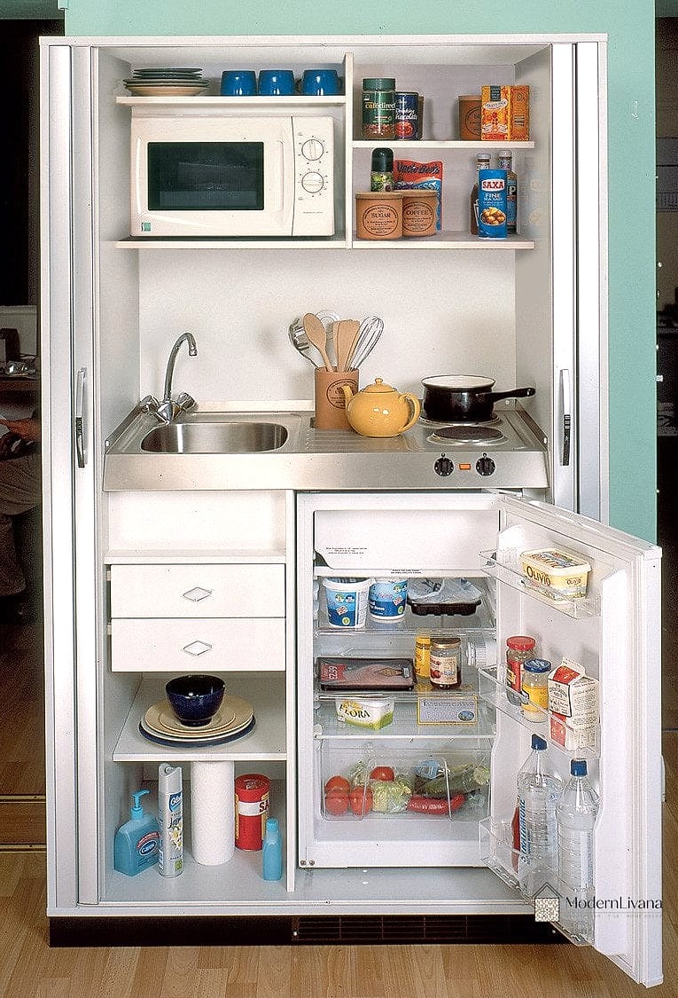 30 Small Kitchen Ideas We Can't Stop Pinning 18 A Compact Apartment-Size Range