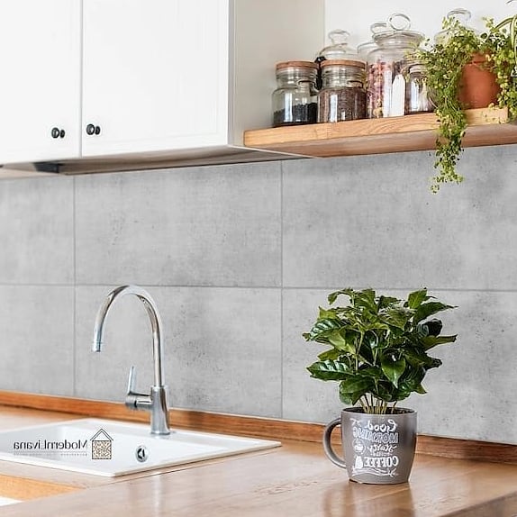 29 Best Backsplash Ideas for Every Home Style and Budget 21 Concrete-Look Tile