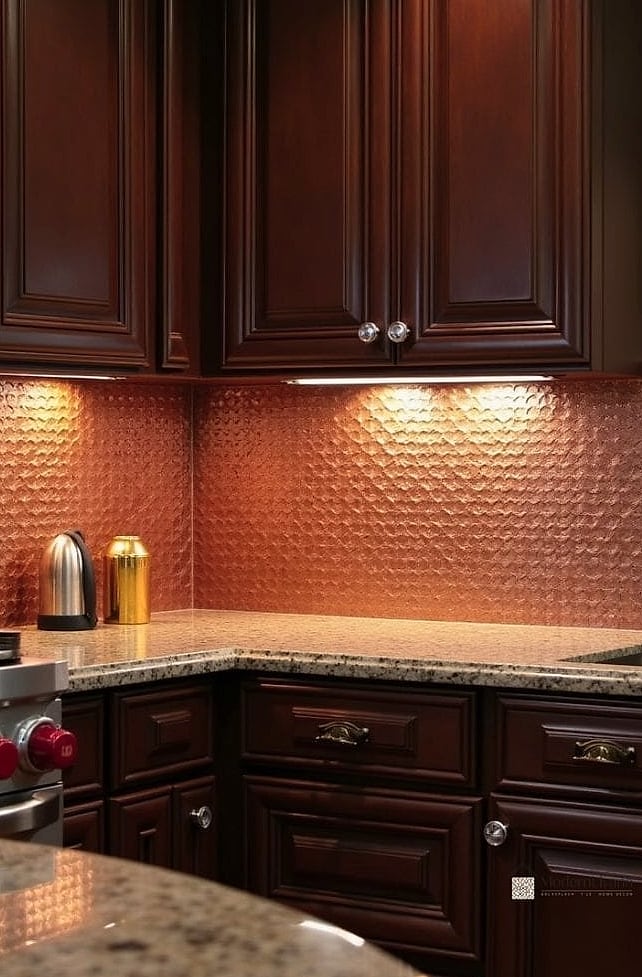 Copper or Metallic Tile Accents