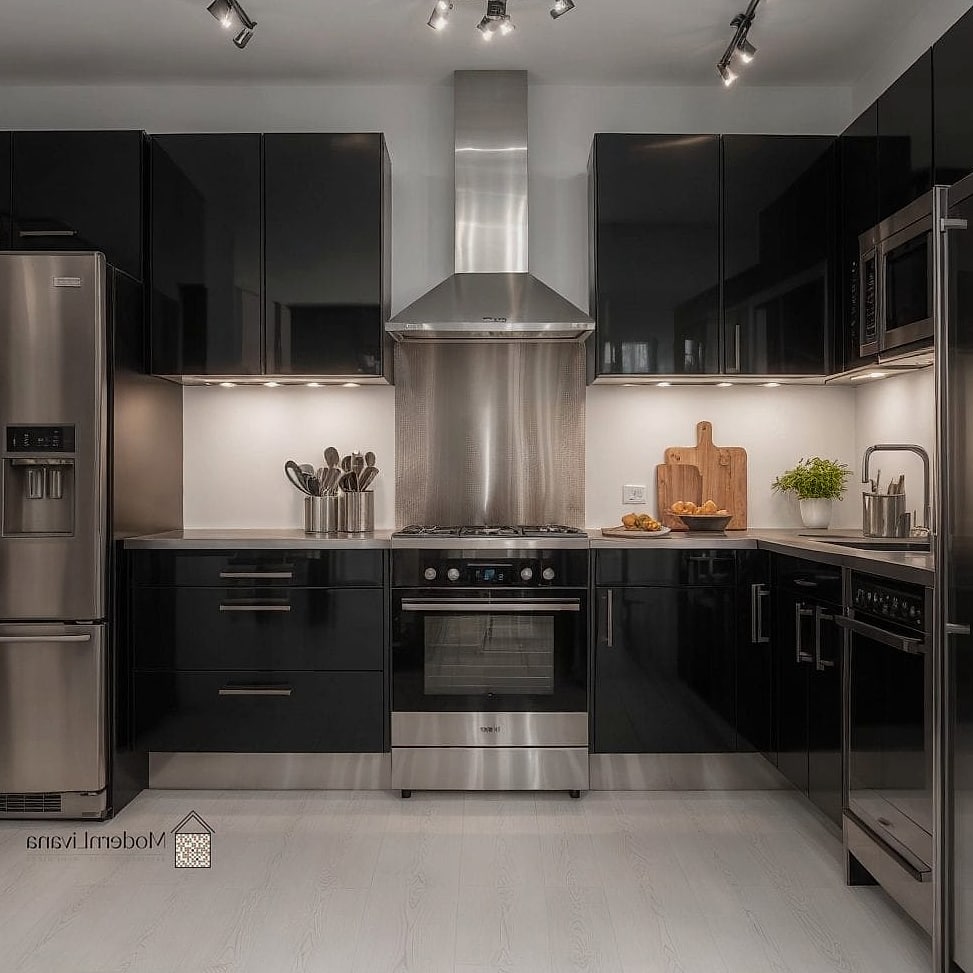 Create Contrast with Brushed Brass Hardware