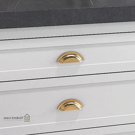 28 Hardware for White Cabinets Ideas That Will Change How You See Your Home 9 Cup Pulls on Drawers
