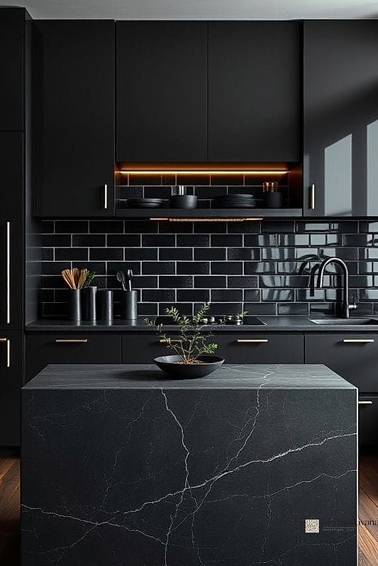 22 Luxury Modern Kitchen Ideas That Prove This Trend Is Here to Stay 21 Dark Grout With Light Tile (or the Reverse)