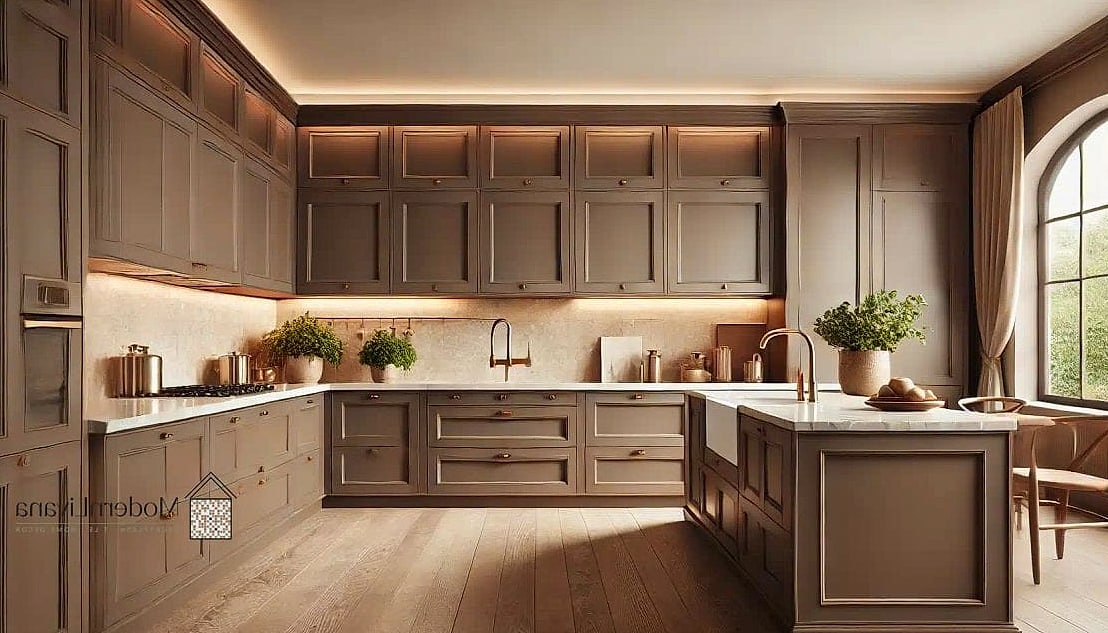 Deep Brown Range Hood