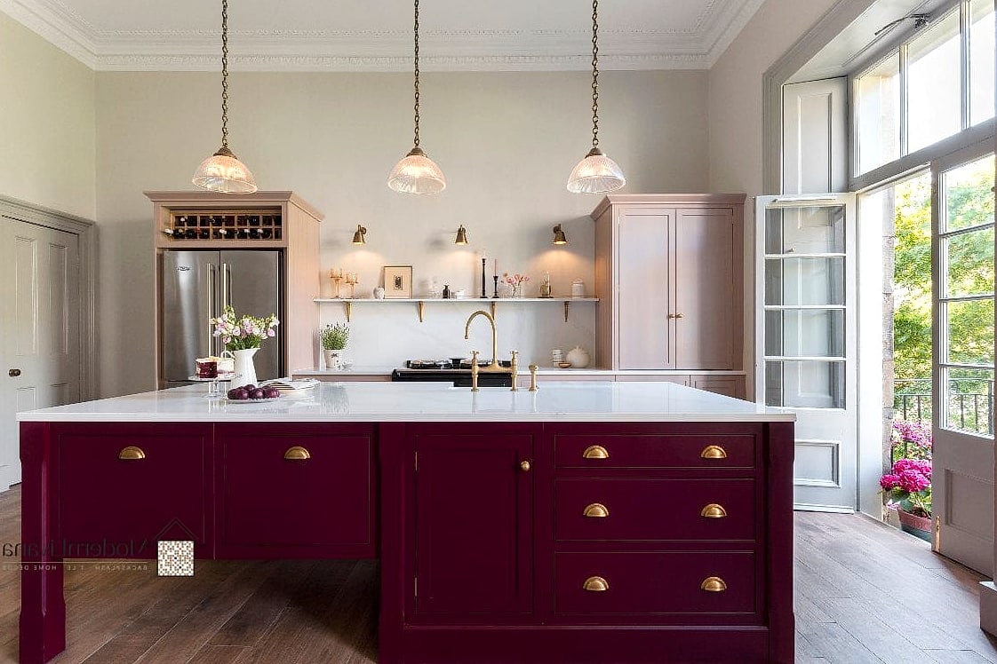 Deep Burgundy Accent Wall